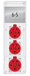 Pawbol Rozdzielnica R-BOX SLIM 2x16A/5p 1x32A/5p 6S B.SLIM-6S-7 B.SLIM-6S-7 - Rozdzielnie elektryczne - miniaturka - grafika 1