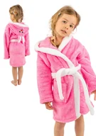 Moda i Uroda OUTLET - Szlafrok Dziewczęcy dziecięcy z kapturem królik 3/4 lata 110 116 na prezent - miniaturka - grafika 1