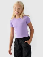 Koszulki dla dziewczynek - 4F T-shirt gładki dziewczęcy - fioletowy 164 (13-14 lat) - miniaturka - grafika 1