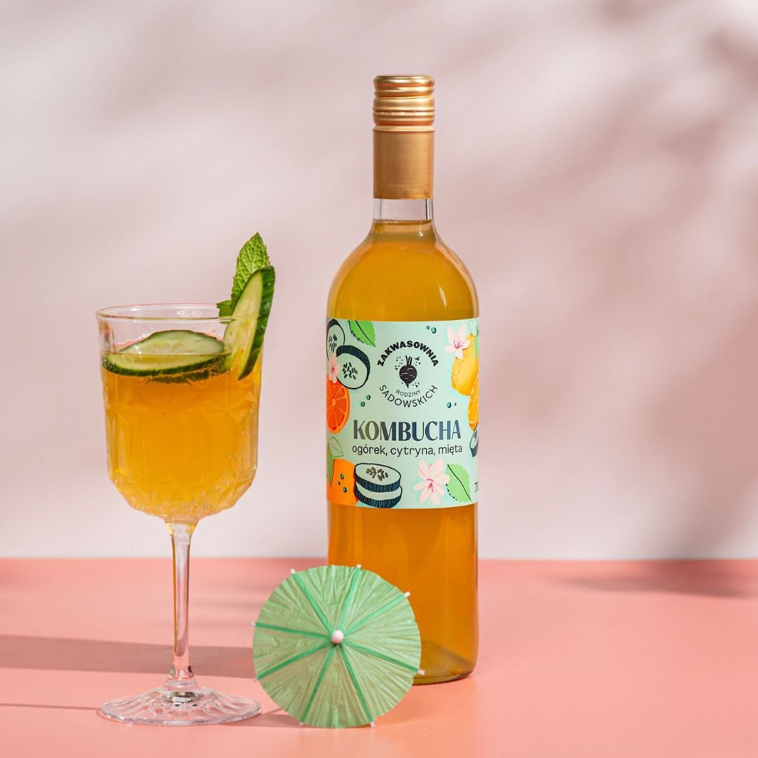 Kombucha ogórek, cytryna, mięta