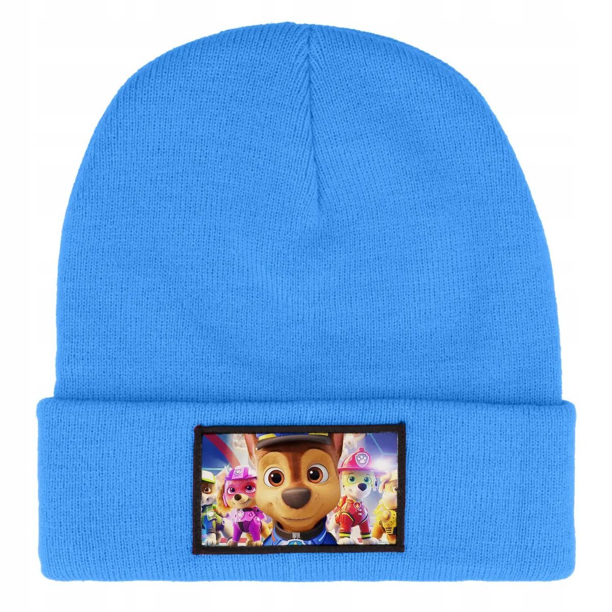 CZAPKA BEANIE ZIMOWA CIEPŁA NIEBIESKA DLA DZIECI Z MOTYWEM SKYE MIX WZORÓW
