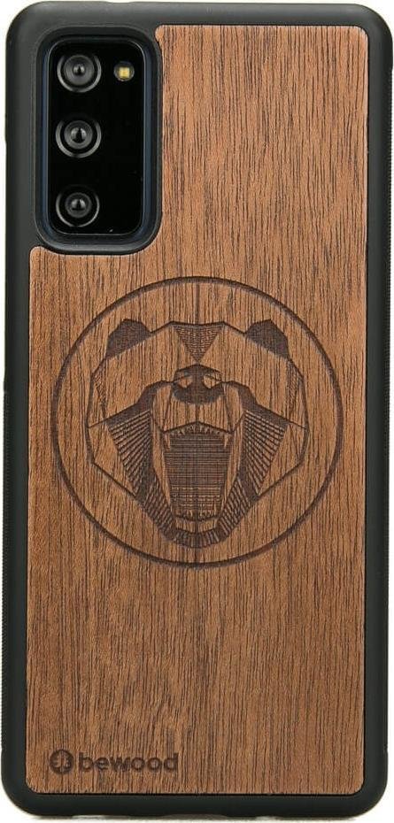 BeWood Drewniane Etui Samsung Galaxy S20 FE NIEDŹWIEDŹ MERBAU