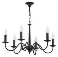 Lampy sufitowe - Lemir Asti żyrandol 6 pł. / czarny matowy O2896 W6 CZA - miniaturka - grafika 1