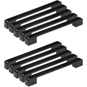 Zawiasy, okucia i inne akcesoria - Uchwyty do szafek, 10 sztuk, czarne uchwyty kuchenne, uchwyty meblowe (ze śrubami), klamki do drzwi (rozstaw osi 192 mm) - miniaturka - grafika 1