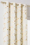 Zasłony - Zasłona Wuste kremowo-złota 135 x 260 cm na przelotkach - miniaturka - grafika 1