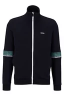 Bluzy męskie - BOSS Bluza męska Skaz 1, ciemnoniebieska 402, L, Dark Blue402., L - miniaturka - grafika 1