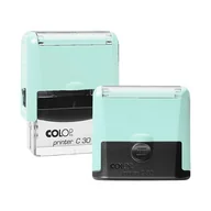 Pieczątki - Pieczątka COLOP COMPACT 30 PRO pastelowy zielony - poduszka: czarna 47x18 mm - miniaturka - grafika 1