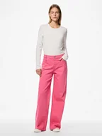 Spodnie damskie - Pieces Dżinsy - Regular fit - w kolorze różowym - miniaturka - grafika 1