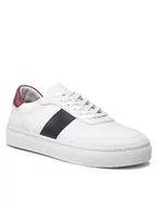 Sneakersy męskie - Tommy Hilfiger Sneakersy Premium Cupsole Stripe FM0FM04284 Biały - miniaturka - grafika 1