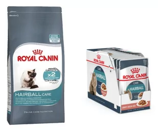 ROYAL CANIN Hairball Care 10kg karma sucha dla kotów dorosłych, eliminacja kul włosowych + Hairball Care (sos) 12x85g - Sucha karma dla kotów - miniaturka - grafika 1