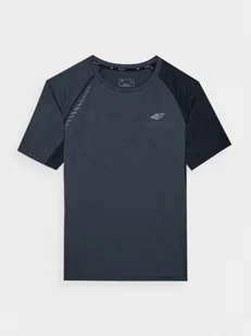 Męska koszulka do biegania 4F 4FWAW24TFTSM0955  - szara - Koszulki sportowe męskie - miniaturka - grafika 1