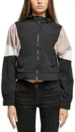 Kurtki damskie - Urban Classics Damska kurtka damska Short 3-Tone Crinkle Jacket black/duskrose/whitesand 5XL, czarny/duskrose/biały piasek, 5XL - miniaturka - grafika 1