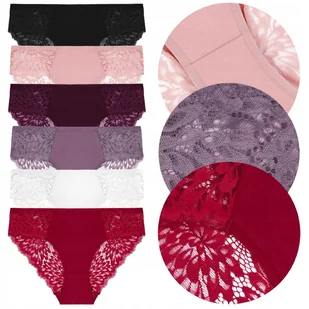 6x FIGI MAJTKI DAMSKIE Bawełniane Kobiece Zestaw 6 Pak Koronka MORAJ r. 3XL - Majtki damskie - miniaturka - grafika 1