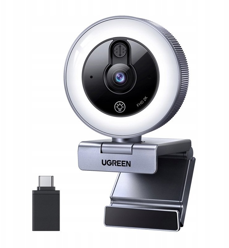 Kamera internetowa Ugreen Kamera internetowa Ugreen CM910, 2K, 30FPS, USB, oświetlenie LED, wbudowany mikrofon 65857