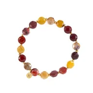 Bransoletki - Bransoletka w jesiennych kolorach - Wersja Pozłacana - miniaturka - grafika 1