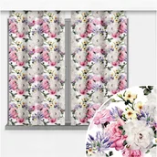 Zasłony - ZASŁONY GOTOWE 2 SZT KOMPLET ZASŁON DO KUCHNI 70X160 TUNEL ZASŁONA WZÓR 010 - miniaturka - grafika 1