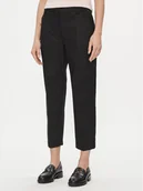 Spodnie damskie - Tommy Hilfiger Chinosy WW0WW40504 Czarny Straight Fit - miniaturka - grafika 1
