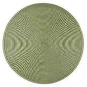 Obrusy i serwetki - Mata słomkowa okrągła 38 cm zielony - miniaturka - grafika 1
