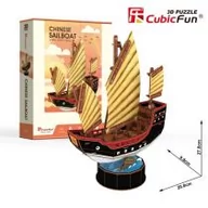 Puzzle - Puzzle 3D Żaglowiec Chinese Sailboat 62 elementy - miniaturka - grafika 1