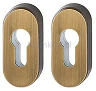 Szyldy i rozety - Komplet rozet na wkładkę M55S-SR z mosiądzu, brązowiony F73 - miniaturka - grafika 1