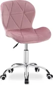 Fotele - Fotel obrotowy Spiner chrom różowy - miniaturka - grafika 1