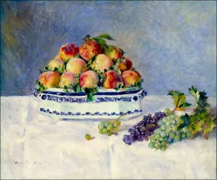 Galeria Plakatu, Plakat, Still Life with Peaches and Grapes, Auguste Renoir, 80x60 cm - Plakaty - miniaturka - grafika 1