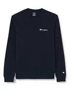 Bluzy męskie - Champion Męska bluza z okrągłym dekoltem Legacy American Classics Heavy Powerblend Terry małe logo, granatowa, S - miniaturka - grafika 1