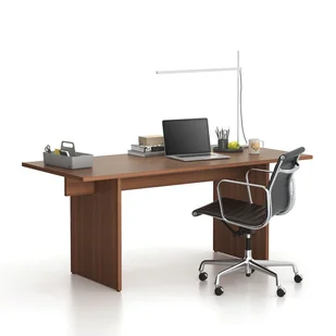 Biurko SINGLE SOLID, 1800 x 800 x 743 mm, orzech - Biurka - miniaturka - grafika 1