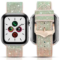 Akcesoria do smartwatchy - Kingxbar Kingxbar Chameleon Band pasek bransoletka do Watch 6 / 5 / 4 / 3 / 2 (44mm / 42mm) silokonowy pasek kryształowa opaska srebrny - miniaturka - grafika 1