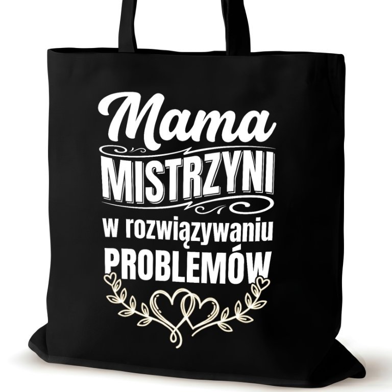 Torba bawełniana dla MAMY czarna na ramię duża prezent walentynki