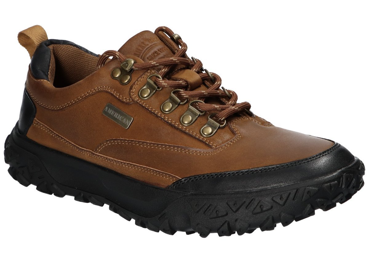 AMERICAN CLUB CY171 SOLIDNE TREKKINGI PÓŁBUTY BUTY SKÓRZANE MĘSKIE BR 43