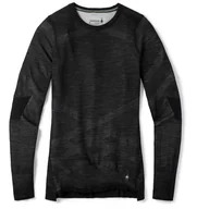 Koszulki sportowe damskie - Damska koszulka Smartwool W Intraknit Thermal Merino Bl Crew Rozmiar: M / Kolor: czarny/biały - miniaturka - grafika 1