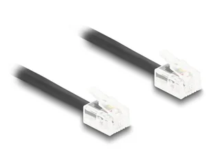 DeLOCK 90202 kabel telefoniczny 2 m Czarny - Kable miedziane - miniaturka - grafika 1