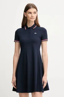 Lacoste sukienka kolor granatowy mini rozkloszowana EF5288 - Sukienki - miniaturka - grafika 1