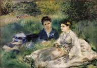 Plakaty - Galeria Plakatu, Plakat, On the Grass, Pierre-Auguste Renoir, 40x30 cm - miniaturka - grafika 1