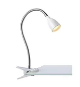 Lampy stojące - Markslojd TULIP LED 106091 Lampka biurkowa Biały z klipsem - miniaturka - grafika 1