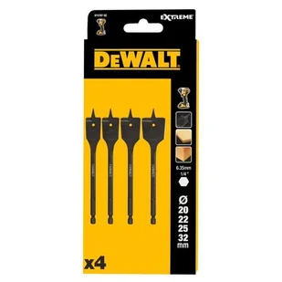 DeWALT Akcesoria - Zestaw 4 płaskich wierteł do drewna DT4797 - Wiertła - miniaturka - grafika 1