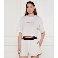 Piżamy damskie - Calvin Klein Underwear Góra od piżamy Cropped Fit - miniaturka - grafika 1