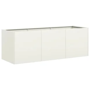 vidaXL Donica, biała, 120x40x40 cm, stal walcowana na zimno - Donice vidaXL Donica, biała, 120x40x40 cm, stal walcowana na zimno - Donice - miniaturka - grafika 1