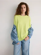 Koszulki i topy damskie - Reserved - T-shirt oversize - jasnozielony - miniaturka - grafika 1