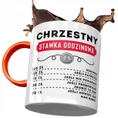 Kubki - Kubek Pomarańczowy Dla Chrzestnego Na Urodziny z Nadrukiem ze Zdjęciem + Opakowanie na prezent (wzór 03) - miniaturka - grafika 1