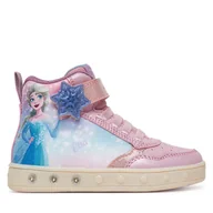 Buty dla dziewczynek - Sneakersy Geox J Skylin J568WF 0ANAJ C8004 M Różowy - miniaturka - grafika 1
