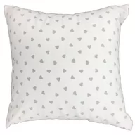 Pościel - Poszewka 40x40 R112 biała szara serca serduszka 275D 274D - miniaturka - grafika 1