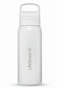 Shakery i bidony sportowe - Butelka termiczna z filtrem do wody LifeStraw Go 2.0 Steel 700ml White - miniaturka - grafika 1