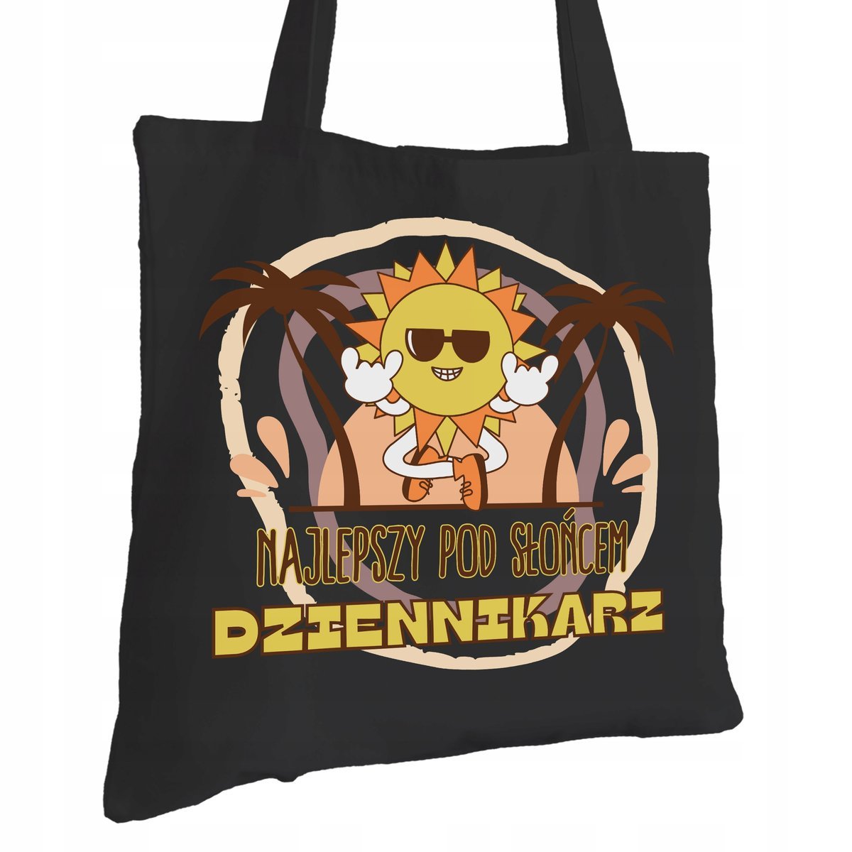 Torba Bawełniana dla Dziennikarza Czarna Prezent ekologiczna Trwały Nadruk