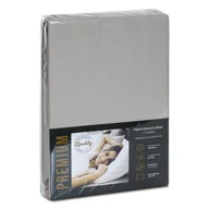 Prześcieradła - Prześcieradło jersey z gumką 180x200 sebrne na wysoki materac 30 cm 190 g/m2 - miniaturka - grafika 1