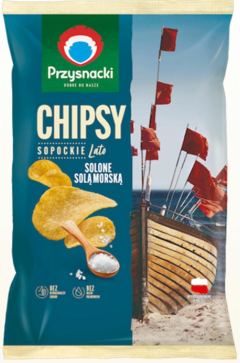 Przysnacki Chipsy solone solą morską 130 g