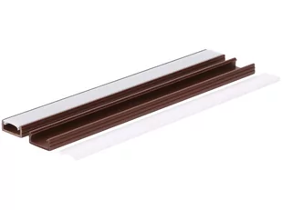 Profil LED PCV Line Slim (16x7) brązowy z osłoną mleczną 3m - Taśmy LED - miniaturka - grafika 1