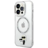 Etui i futerały do telefonów - Karl Lagerfeld KLHMP13LHNKCIT iPhone 13 Pro 6,1" hardcase transparent Iconic Karl&Choupette Magsafe - miniaturka - grafika 1