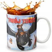 Kubki - KUBEK 330ml GRAFIKA PREZENT ŚWIĘTA WZÓR - BAJKA WYTRESOWAĆ SMOKA + IMIĘ - miniaturka - grafika 1